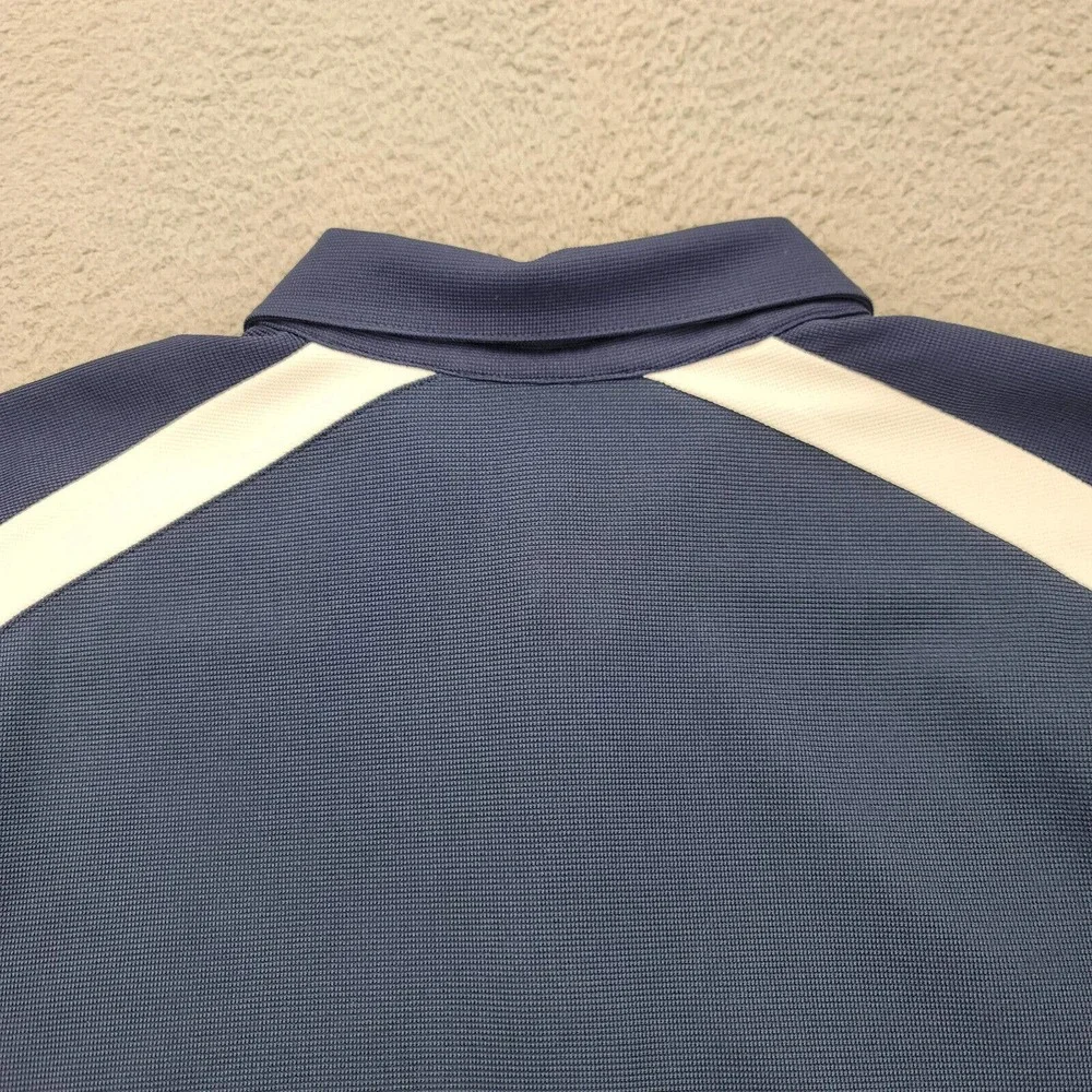Nike Shirt Mens XL Blue Nike FitDry Raglan Sleeve Polo Casual Golf Outdoors Team